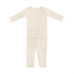 ​​Mushie Two Piece Set - Ivory - Age​ 0-3 Months